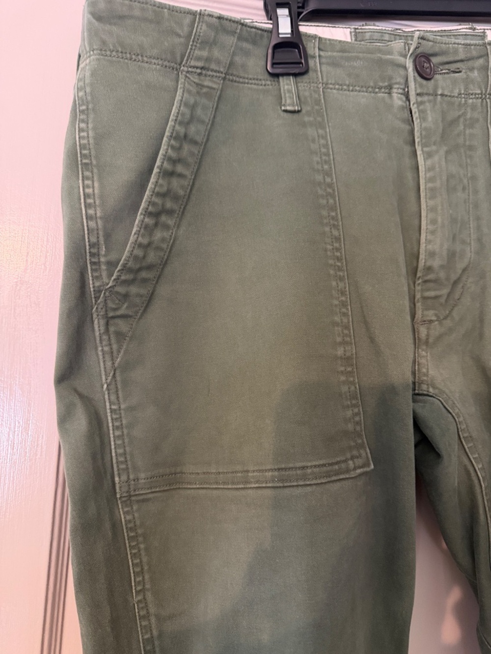 Relwen Brand Men's Army Olive Green Pant Khaki - Picture 3 of 7
